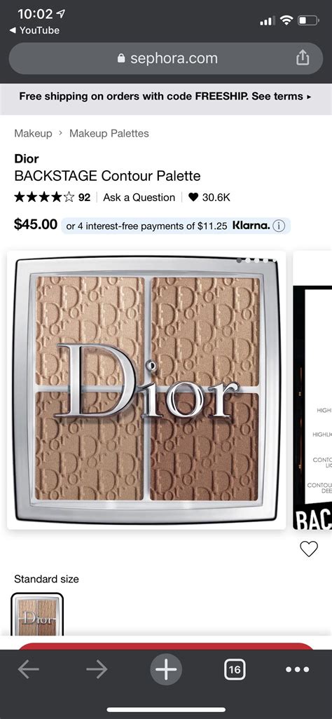 Dior contour palette dupe